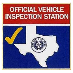 Official Texas state inspection badge