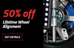 half off lifetime wheel alignment coupon