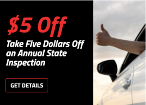five dollar off coupon for state inspections