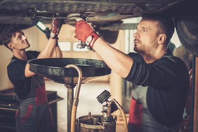 preventive maintenance being performed by mechanics